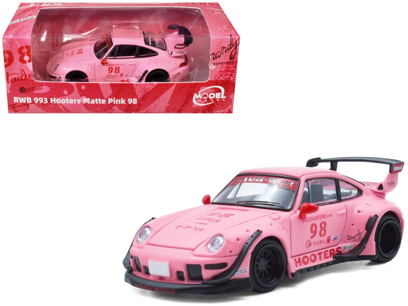 RWB 993 #98 Hooters Matt Pink 1/64 Diecast Model Car Model Model MM64-RWB993-007