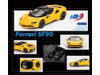 Ferrari SF90 Giallo Modena Yellow with Black Top 1/64 Diecast Model Car BBR BBRFER64031