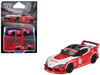 Toyota GR Supra LB-Works Red with White Stripes and Black Top Limited Edition 1/64 Diecast Model Car Mini GT MGT01103