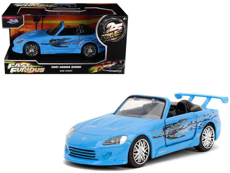 2001 Honda S2000 Convertible Blue with Graphics Fast & Furious