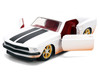 Roman s Ford Mustang White with Black Stripes and Red Interior Dirty Version Fast & Furious Movie 1/32 Diecast Model Car Jada 36394