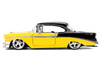 1956 Chevrolet Bel Air Yellow and Black Bigtime Muscle Series 1/24 Diecast Model Car Jada 36648
