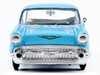 1957 Chevrolet Bel Air Light Blue Timeless Legends Series 1/24 Diecast Model Car Motormax 73228LBL