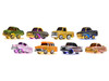 Lowriders Show Glow Series 2 Set of 8 Pieces Diecast Model Cars CarTuned 597346-XX1