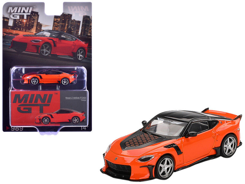 Nissan Z VeilSide FFZ400 Orange with Black Top Limited Edition 1/64 Diecast Model Car Mini GT MGT00989