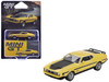 Ford Mustang Mach 1 Grabber Yellow with Black Hood and Stripes Limited Edition 1/64 Diecast Model Car Mini GT MGT01139