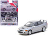 Mitsubishi Lancer Evolution IV Silver Metallic with Tarmac Cards Global64 Series 1/64 Diecast Model Tarmac Works T64G-076-SL