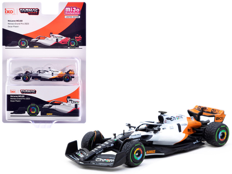 McLaren MCL60 #81 Oscar Piastri Formula One F1 Monaco GP 2023 Global64 Series 1/64 Diecast Model Tarmac Works T64G-F070-OP1