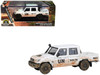 2014 Toyota Land Cruiser LC 79 Pickup Truck UN MINUSCA White Dirty Version 1/64 Diecast Model Car Paragon PA-55687