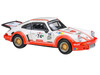 Porsche 911 Carrera RSR 3.0 #74 Aurora Racing White with Red Stripes 1/64 Diecast Model Car Paragon PA-55798