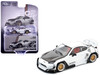 Toyota Pandem GR86 White with Carbon Hood Enigma Exclusive Edition 1/64 Diecast Model Car Pop Race PR64-PRE014