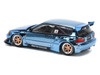 Pandem Civic EG6 RHD Right Hand Drive Blue Chrome 1/64 Diecast Model Car Pop Race PR640206