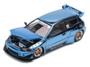 Pandem Civic EG6 RHD Right Hand Drive Blue Chrome 1/64 Diecast Model Car Pop Race PR640206