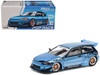 Pandem Civic EG6 RHD Right Hand Drive Blue Chrome 1/64 Diecast Model Car Pop Race PR640206