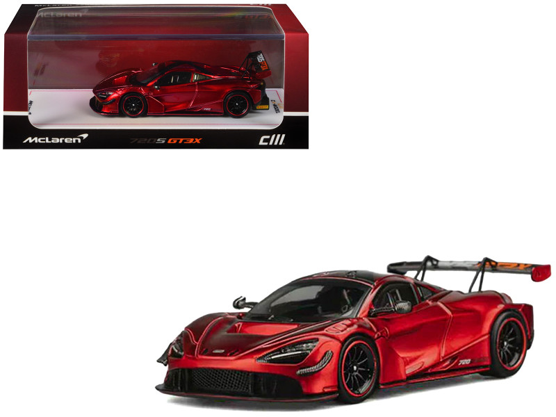 McLaren 720S GT3X Red Metallic 1/64 Diecast Model Car by CM Model CM64-720SGT3X-02