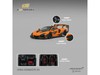 McLaren Senna GTR Orange Metallic with Carbon Hood and Black Top 1/64 Diecast Model Car by CM Model CM64-SENNAGTR-04