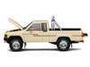 Toyota XtraCab SR5 4x4 Pickup Truck Beige with White Camper Shell DiecastTalk Exclusive Limited Edition to 1008 pieces Worldwide 1/64 Diecast Model Car GCD DTG0020-BEI