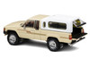 Toyota XtraCab SR5 4x4 Pickup Truck Beige with White Camper Shell DiecastTalk Exclusive Limited Edition to 1008 pieces Worldwide 1/64 Diecast Model Car GCD DTG0020-BEI