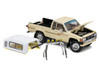 Toyota XtraCab SR5 4x4 Pickup Truck Beige with White Camper Shell DiecastTalk Exclusive Limited Edition to 1008 pieces Worldwide 1/64 Diecast Model Car GCD DTG0020-BEI