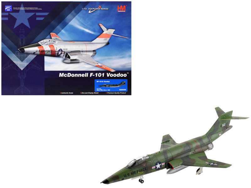 McDonnell RF-101A Voodoo Fighter Aircraft 54-1512 363rd Tactical Reconnaissance Wing Udorn Royal Thai Air Force Base 1965 United States Air Force Air Power Series 1/72 Diecast Model Hobby Master HA9305