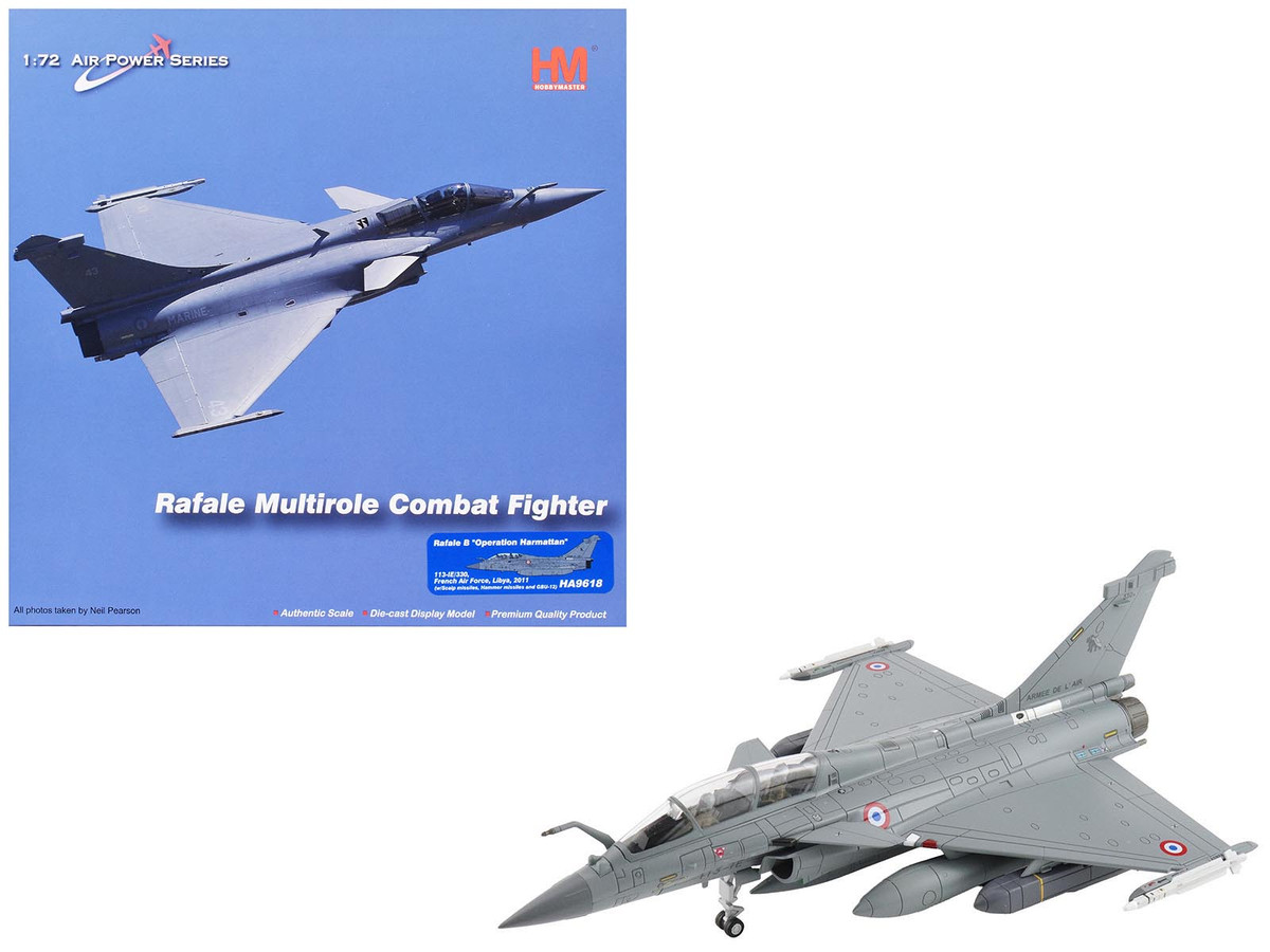 【HOBBY MASTAR】フランス空軍Rafale M 戦闘機1/72 Dassault Rafale B Fighter Aircraft 113-IE/330 Libya 2011 French
