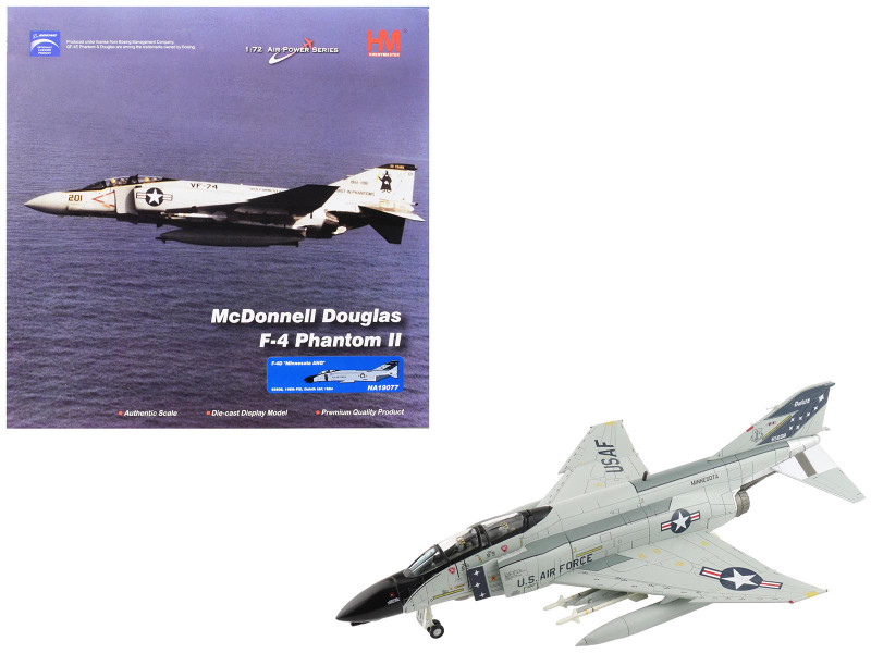 McDonnell Douglas F-4D Phantom II Fighter-Bomber Aircraft 65608 148th Fighter-Interceptor Group Minnesota Air National Guard Duluth International Airport 1984 United States Air Force Air Power Series 1/72 Diecast Model by Hobby Master HA19077