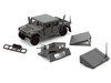 HUMVEE 4 CT Military Vehicle Matt Gray with Alternative Tops 1/64 Diecast Model Car BM Creations 64B0461