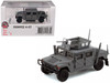 HUMVEE 4 CT Military Vehicle Matt Gray with Alternative Tops 1/64 Diecast Model Car BM Creations 64B0461