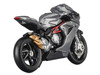 2022 MV Agusta F3 Rosso Motorcycle Silver Metallic with Figure 1/64 Diecast Model CM Model CM64-F3ROSSO-02