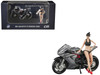2022 MV Agusta F3 Rosso Motorcycle Silver Metallic with Figure 1/64 Diecast Model CM Model CM64-F3ROSSO-02