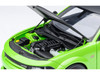 Dodge Charger Scat Pack Widebody Sublime Green with Matt Black Hood and Top 1/18 Model Car Autoart 71758