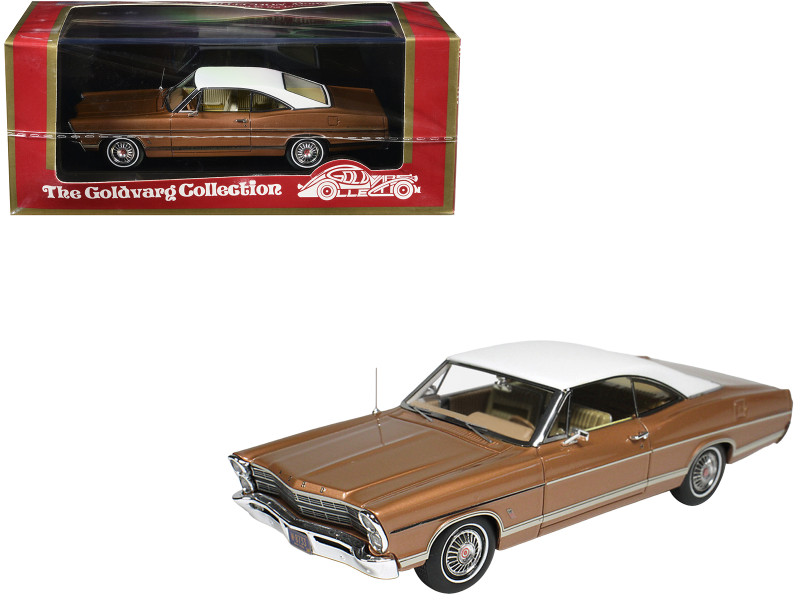 1976 Ford Galaxie Burnt Amber Metallic with White Top Limited Edition to 200 pieces Worldwide 1/43 Model Car Goldvarg Collection GC-079B
