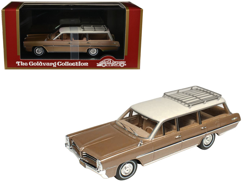 1964 Pontiac Safari Bronze Irid Metallic with Cream Top Limited Edition to 200 pieces Worldwide 1/43 Model Car Goldvarg Collection GC-093B