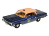 1961 Chevrolet Biscayne Nassau County Police Department Blue Metallic with Beige Top Limited Edition to 150 pieces Worldwide 1/43 Model Car Goldvarg Collection GC-097B