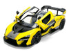 McLaren Senna 8 PAS Racing Yellow Metallic with Black Top Hyper Spec Series 1/24 Diecast Model Car Jada 36484