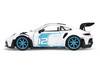 Porsche 911 GT3 RS 992 #12 White with Blue Stripes and Carbon Top Hyper Spec Series 1/24 Diecast Model Car Jada 36494