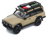 Toyota Land Cruiser 80 RHD Right Hand Drive Beige with Roof Rack and Accessories 1/64 Diecast Model Car GCD KS-014-631