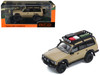 Toyota Land Cruiser 80 RHD Right Hand Drive Beige with Roof Rack and Accessories 1/64 Diecast Model Car GCD KS-014-631