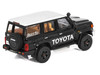 Toyota Land Cruiser J76 Black with Silver Metallic Top 1/64 Diecast Model Car GCD KS-081-638