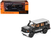 Toyota Land Cruiser J76 Black with Silver Metallic Top 1/64 Diecast Model Car GCD KS-081-638