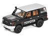 Toyota Land Cruiser J76 Black with Silver Metallic Top 1/64 Diecast Model Car GCD KS-081-638