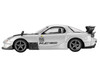 Mazda RX-7 RE-Amemiya Silver Metallic with Matt Black Hood Limited Edition 1/64 Diecast Model Car Mini GT MGT01106