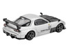 Mazda RX-7 RE-Amemiya Silver Metallic with Matt Black Hood Limited Edition 1/64 Diecast Model Car Mini GT MGT01106