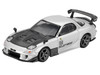Mazda RX-7 RE-Amemiya Silver Metallic with Matt Black Hood Limited Edition 1/64 Diecast Model Car Mini GT MGT01106