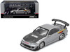 Nissan Top Secret Silvia S15 RHD Right Hand Drive Silver Metallic with Carbon Hood 1/64 Diecast Model Car Inno Models IN64-S15TS-SIL
