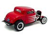 1932 Ford 3 Window Coupe Peppermint Twist Red with White Graphics Limited Edition to 372 pieces Worldwide 1/18 Diecast Model Car ACME A1805026