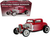 1932 Ford 3 Window Coupe Peppermint Twist Red with White Graphics Limited Edition to 372 pieces Worldwide 1/18 Diecast Model Car ACME A1805026