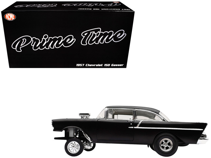 1957 Chevrolet 150 Gasser Prime Time Black Limited Edition to 204 pieces Worldwide 1/18 Diecast Model Car ACME A1807020