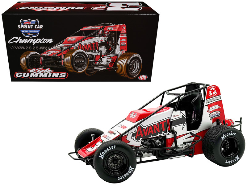 USAC Sprint Car #3P Kyle Cummins Avanti Champion USAC Sprint Car National Championship 2025 1/18 Diecast Model Car ACME A1809902