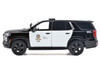 2025 Chevrolet Tahoe Police Pursuit Vehicle Los Angeles Police Department LAPD Black and White Law Enforcement and Public Service Series 1/24 Diecast Model Car Motormax 76636